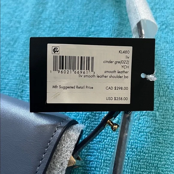 NWT Kate Spade Lavender-Blue Leather Shoulder Bag With Dust Bag